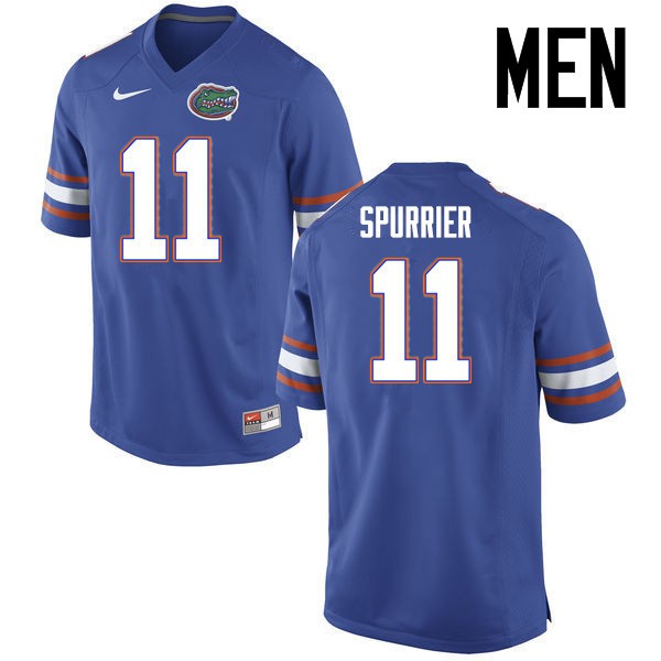 Florida Gators Men #11 Steve Spurrier College Football Jerseys Blue
